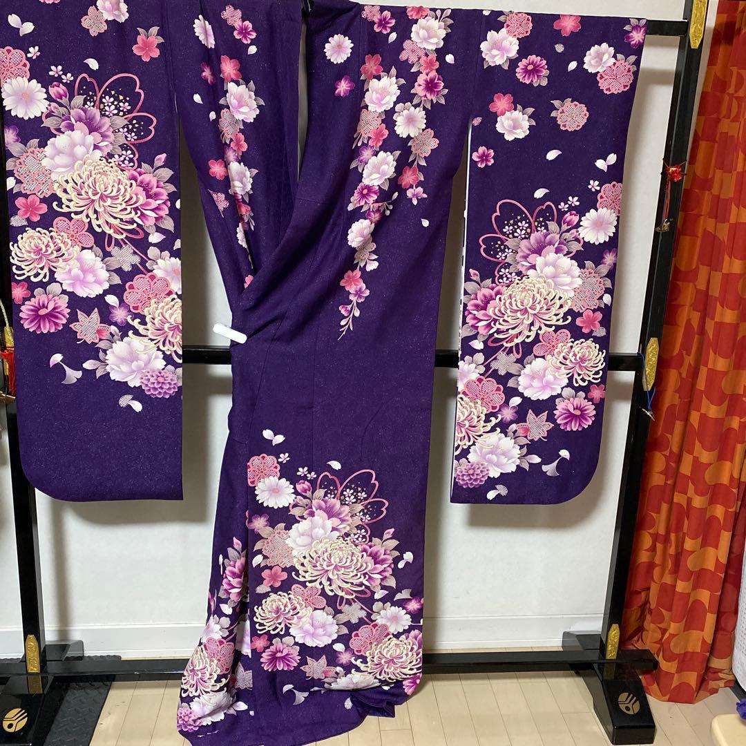 中古品 振袖 単品 正絹 練習用に