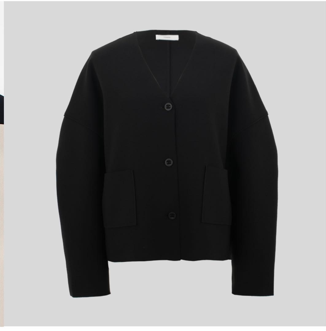 【新品】YONFA クーコーVネックルーズカーディガン (black)
