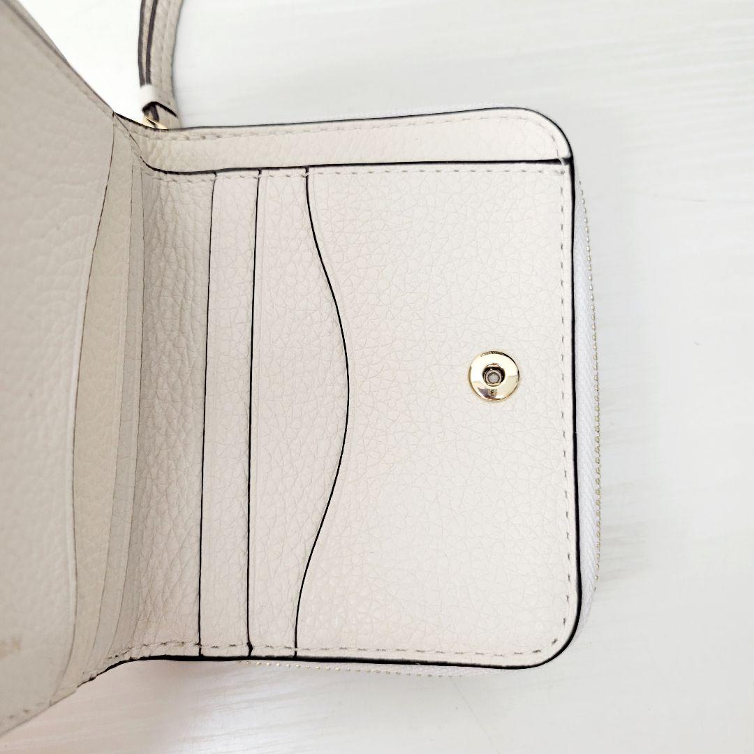 TORY BURCH トリーバーチ ホワイトレザー 二つ折り財布 146463