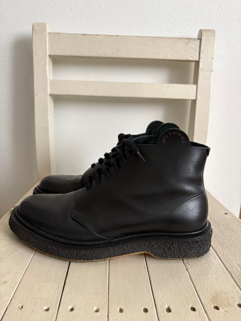Adieu × A&S レースアップブーツ ブラック