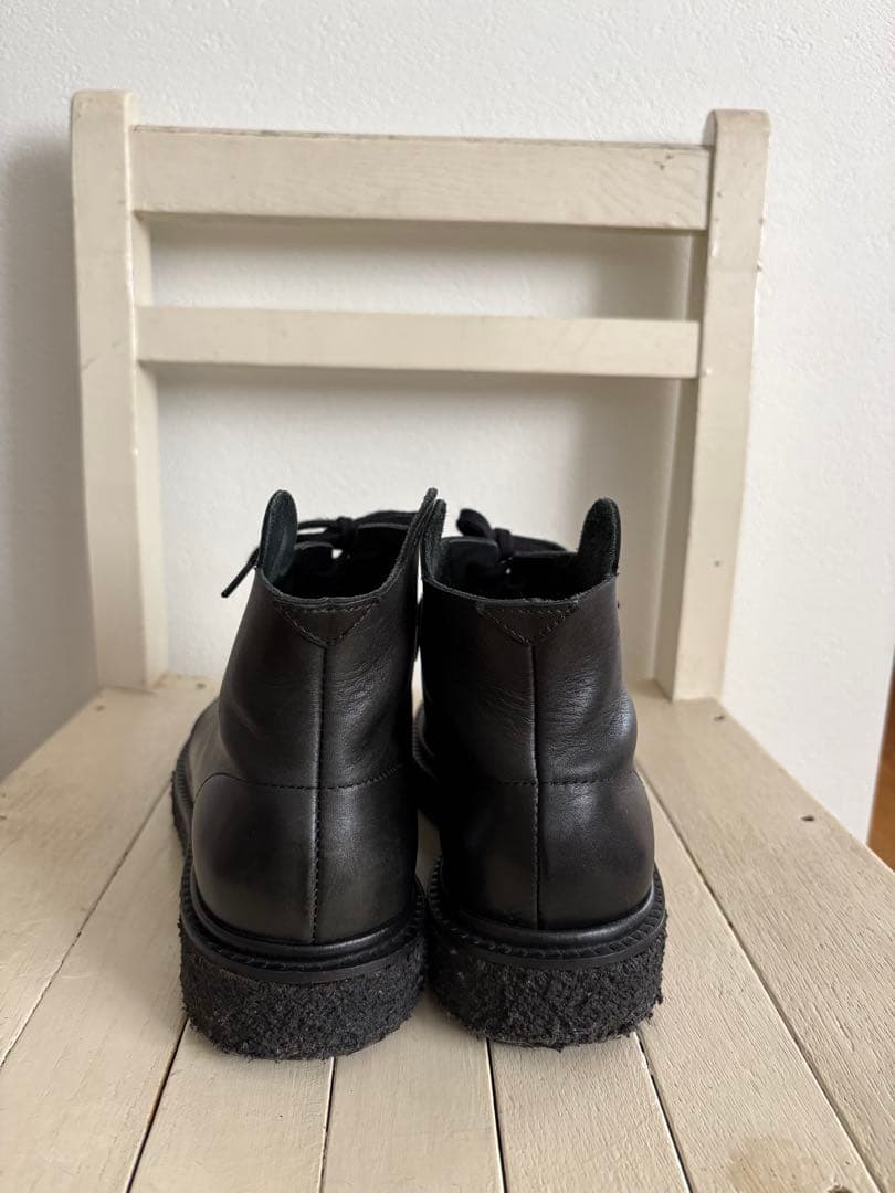 Adieu × A&S レースアップブーツ ブラック