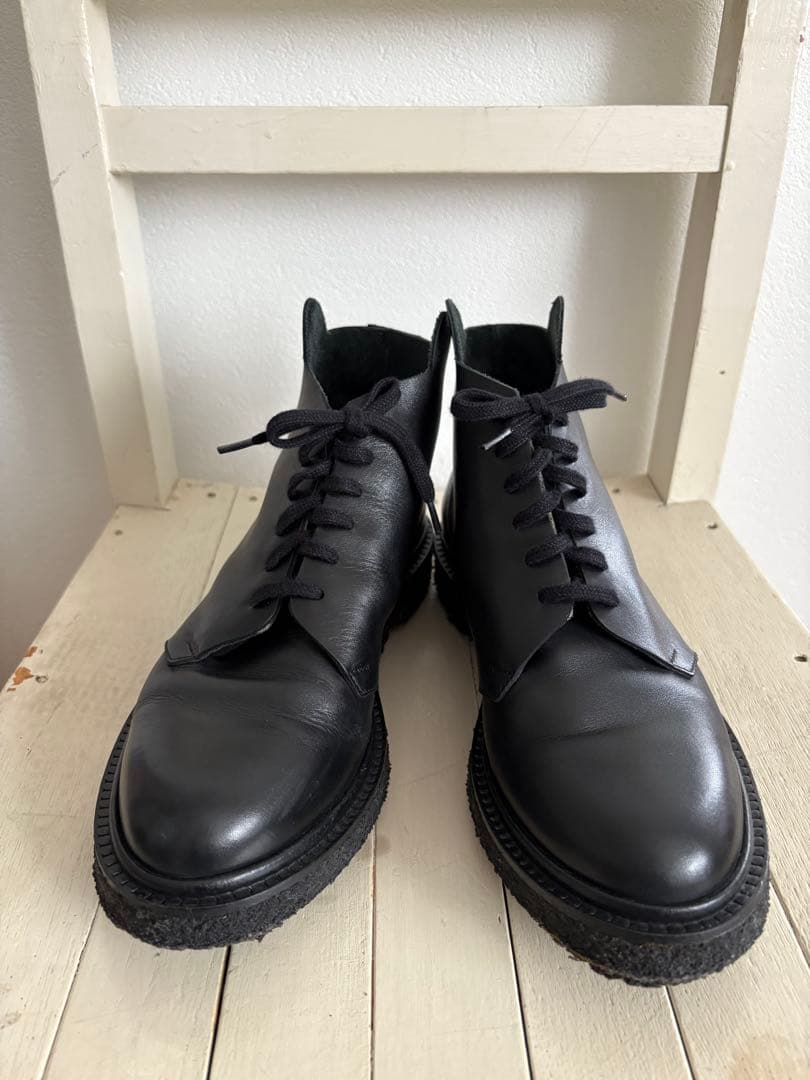 Adieu × A&S レースアップブーツ ブラック