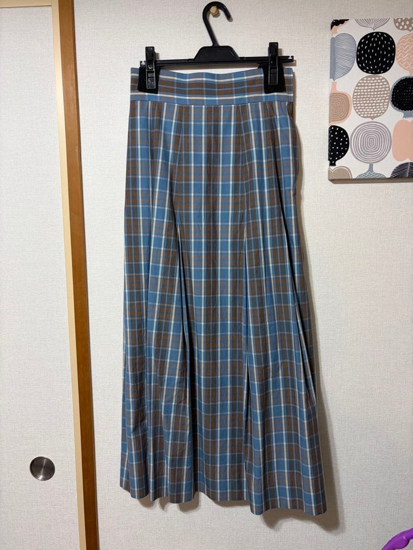 【定価：39,600円】【Scye】マキシチェックスカート