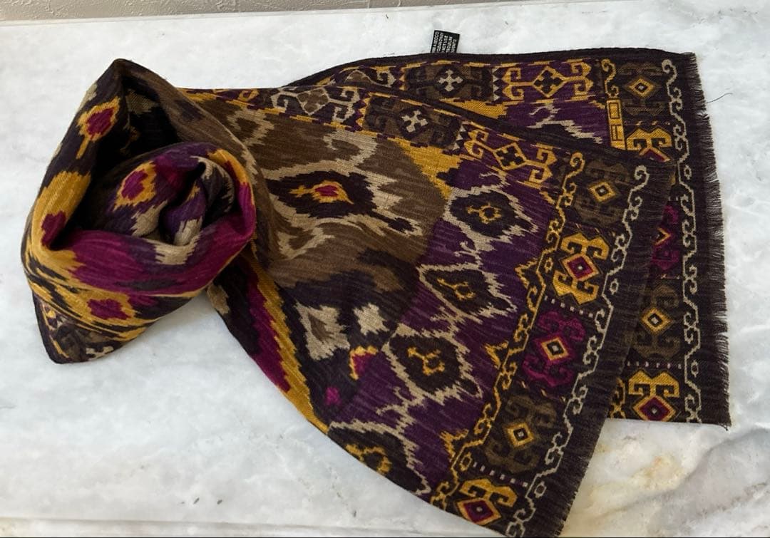 ETRO 幾何学模様 ストール　イタリア製