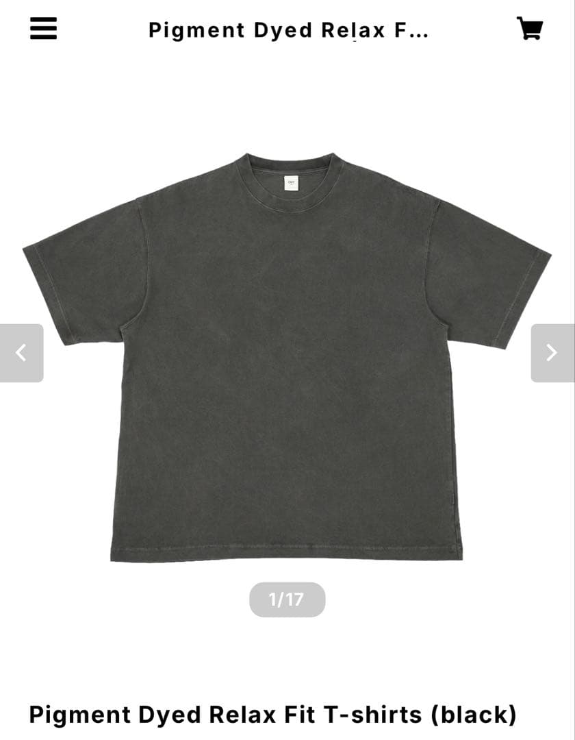 トップス OVY Pigment Dyed Relax Fit T (black)