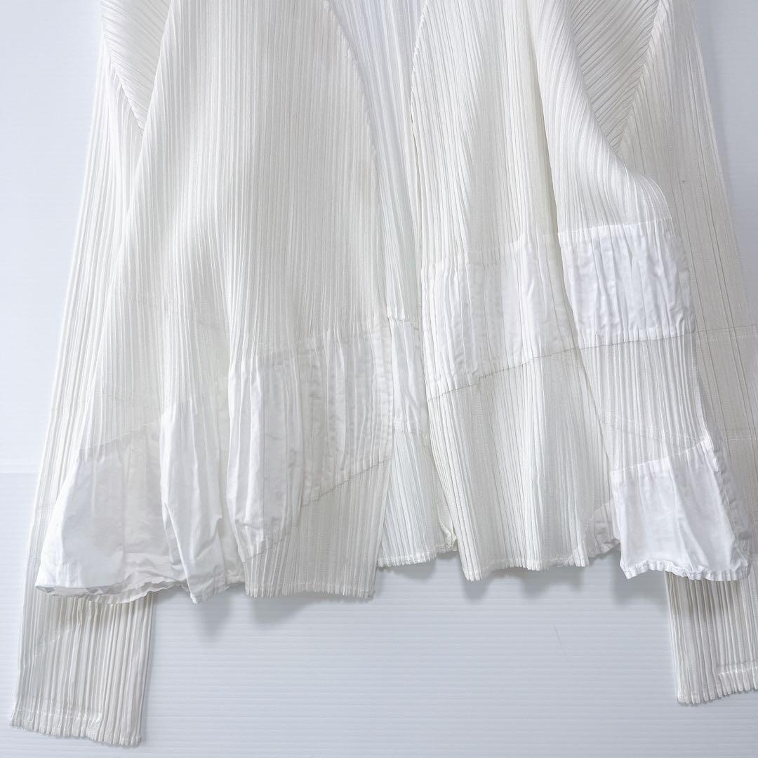 美品 PLEATS PLEASE プリーツプリーズ フリル　カーディガン