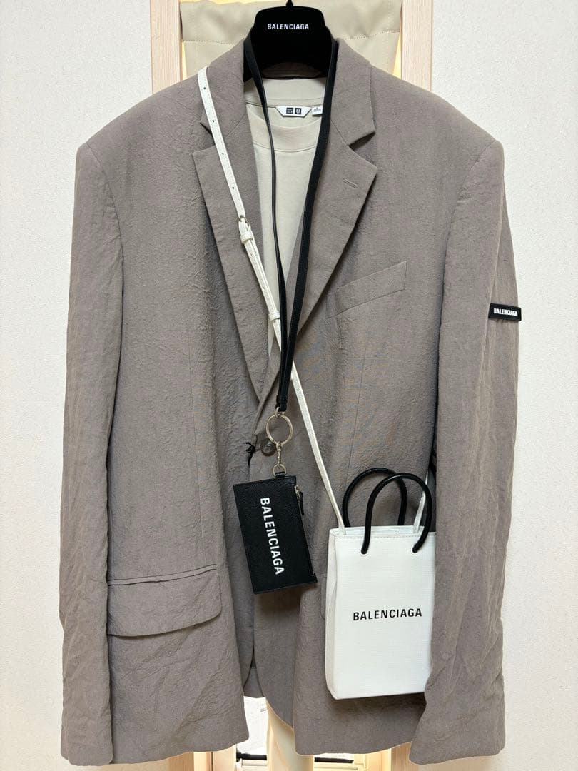 新品 BALENCIAGA バレンシアガ ロゴ テーラード ジャケット 42