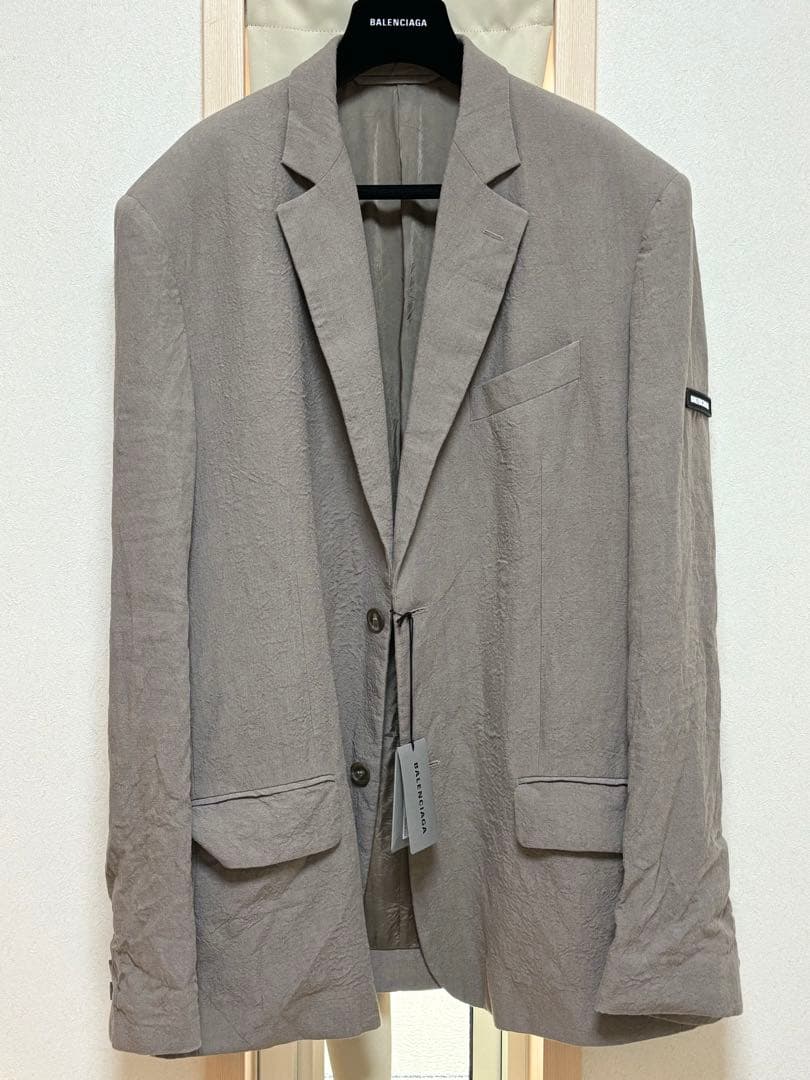 新品 BALENCIAGA バレンシアガ ロゴ テーラード ジャケット 42