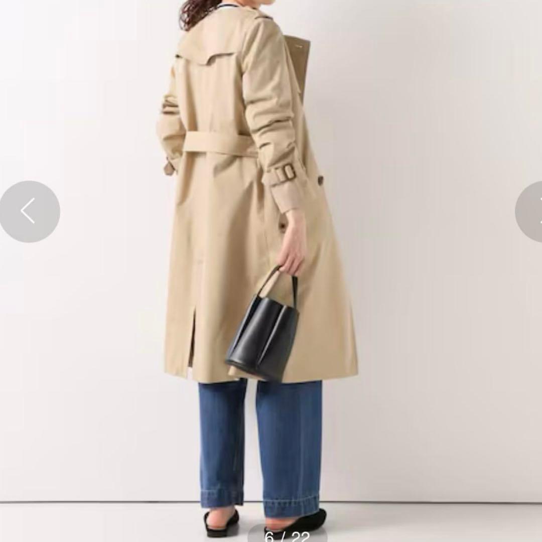 美品✨️スローブイエナ ノーカラー トレンチコート ベルト付 40　L