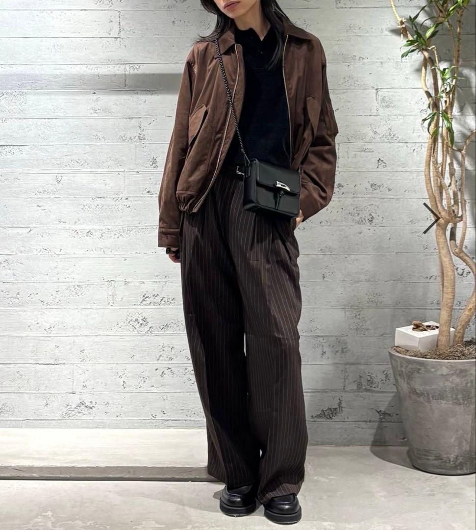 HARE LUXE レザーブルゾン S ブラウンスウェード