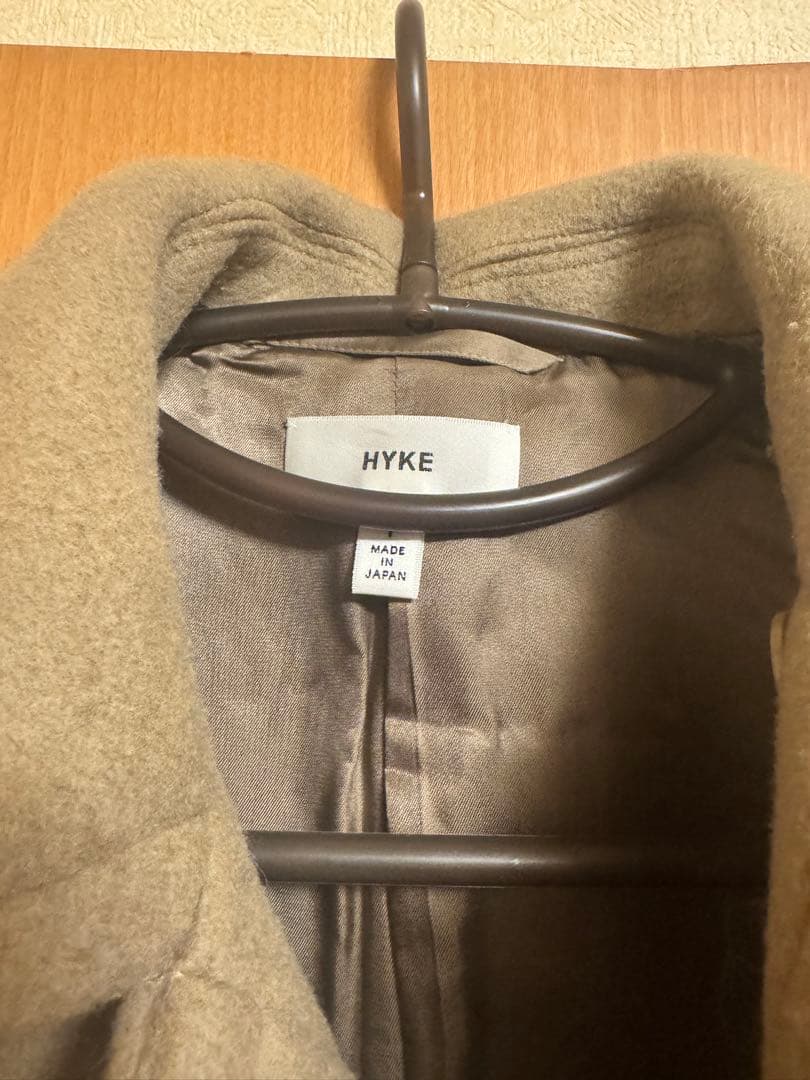 hyke サイズ1 メルトンコート　ベージュ　1月30日クリーニング済み