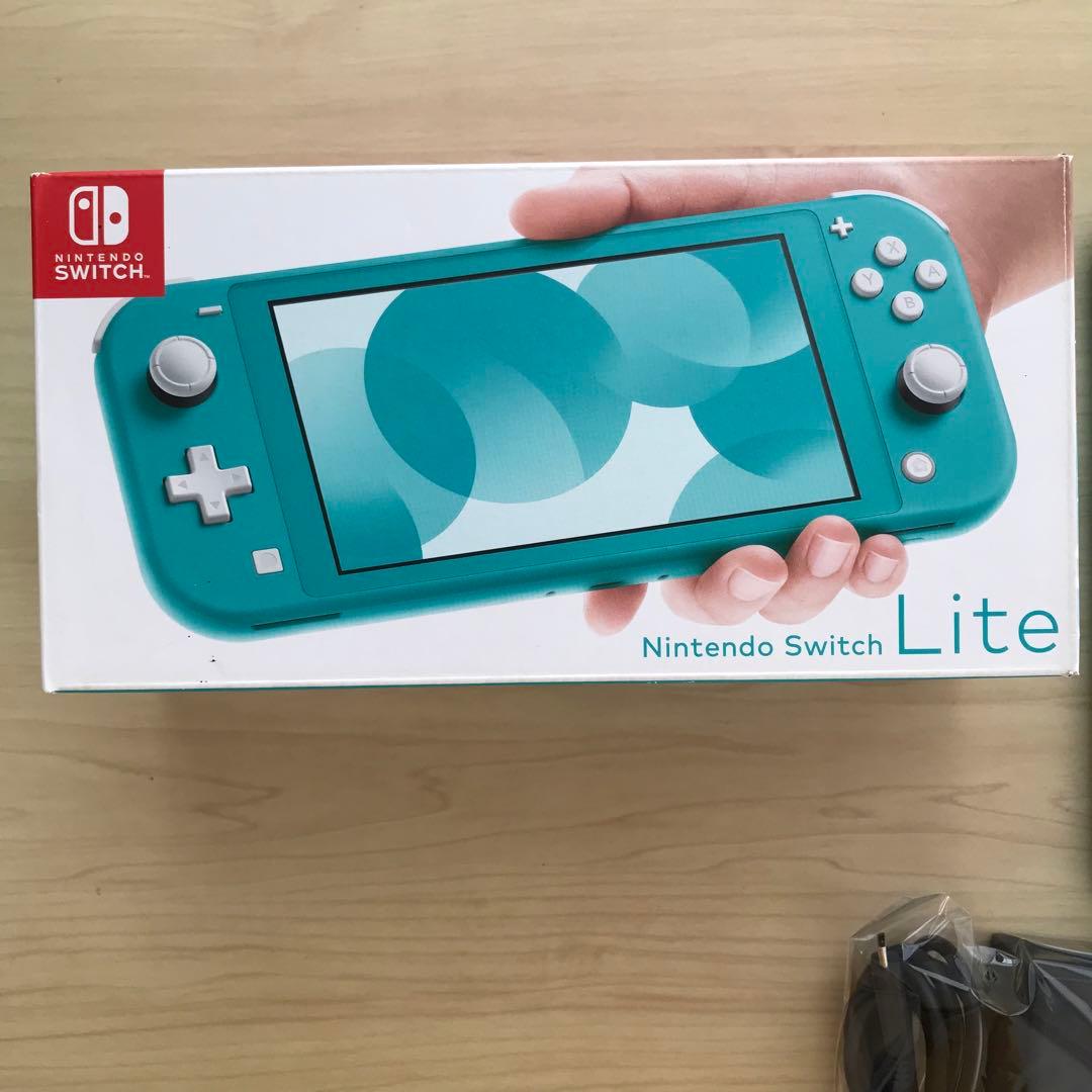 Nintendo Switch Lite ターコイズ 本体 純正充電ケーブル