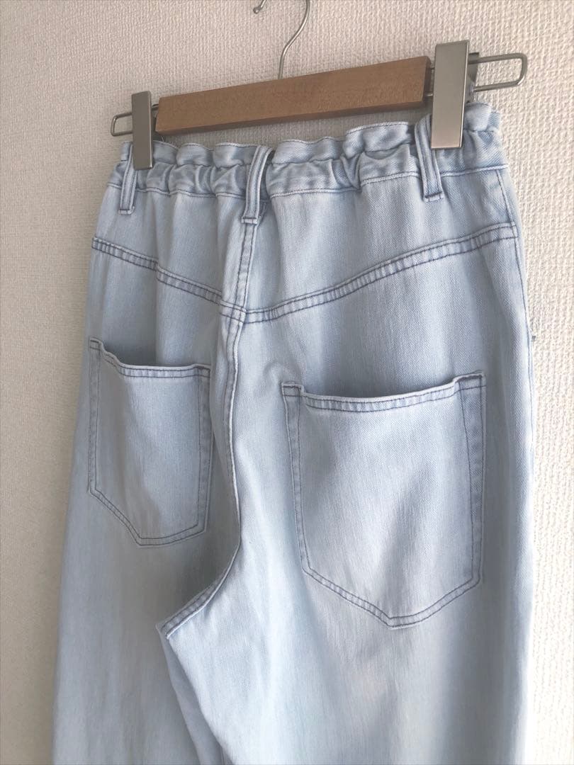 美品♪ドロストワイドカットデニム ♪ペールブルー♪『VERY』YouTube紹介