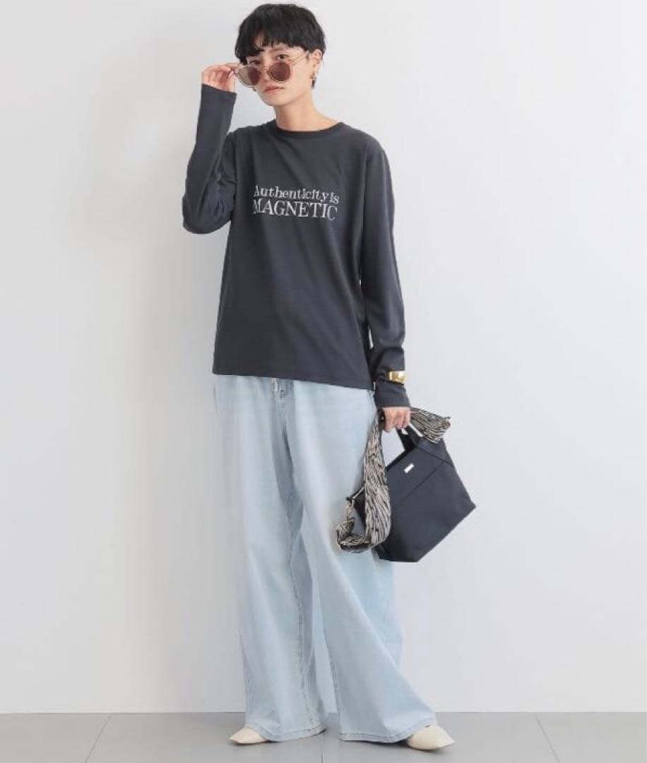 美品♪ドロストワイドカットデニム ♪ペールブルー♪『VERY』YouTube紹介