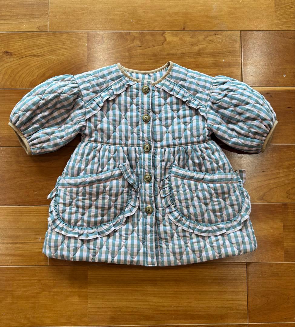 【MELTED BUTTER】Quilt dress coat 12-18m