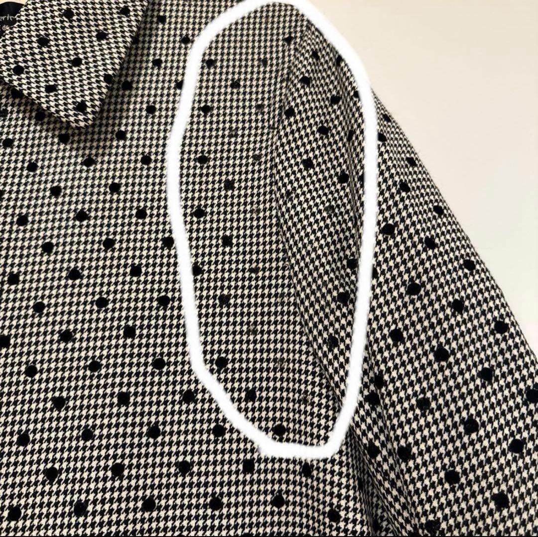 tricot COMME des GARCONS 千鳥格子 ドット ロングコート
