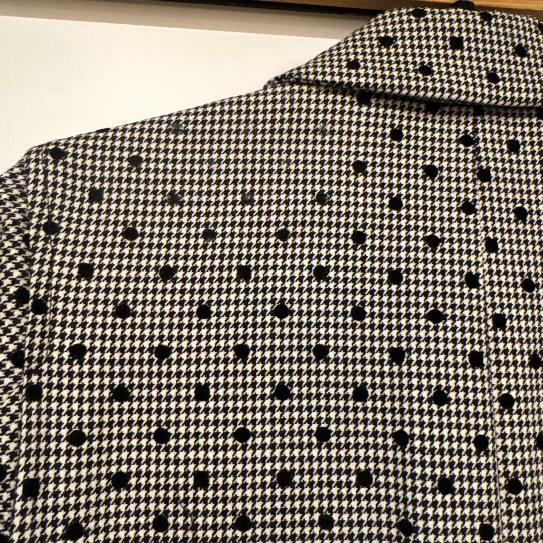 tricot COMME des GARCONS 千鳥格子 ドット ロングコート