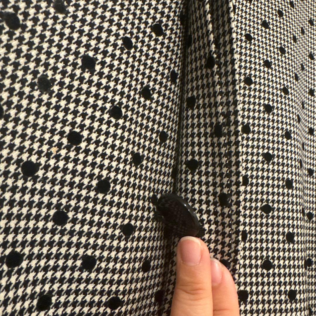 tricot COMME des GARCONS 千鳥格子 ドット ロングコート