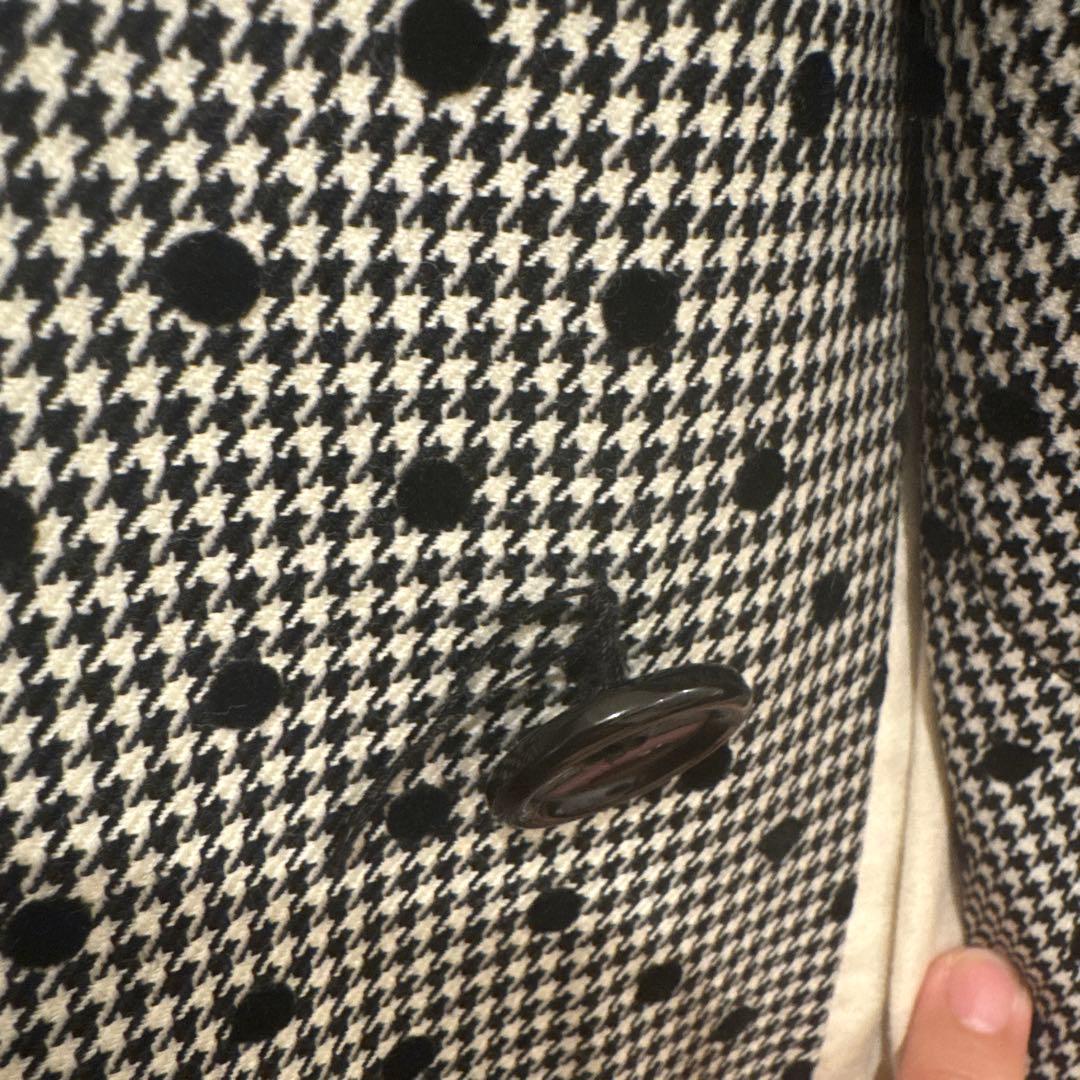 tricot COMME des GARCONS 千鳥格子 ドット ロングコート