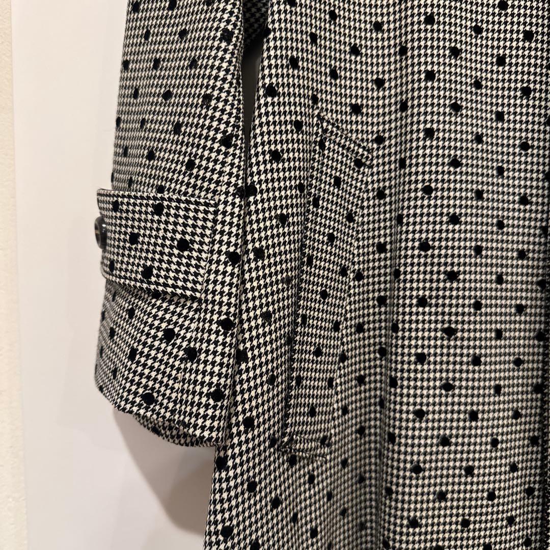tricot COMME des GARCONS 千鳥格子 ドット ロングコート