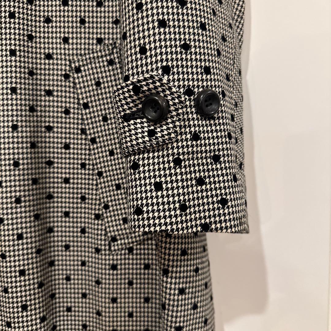 tricot COMME des GARCONS 千鳥格子 ドット ロングコート