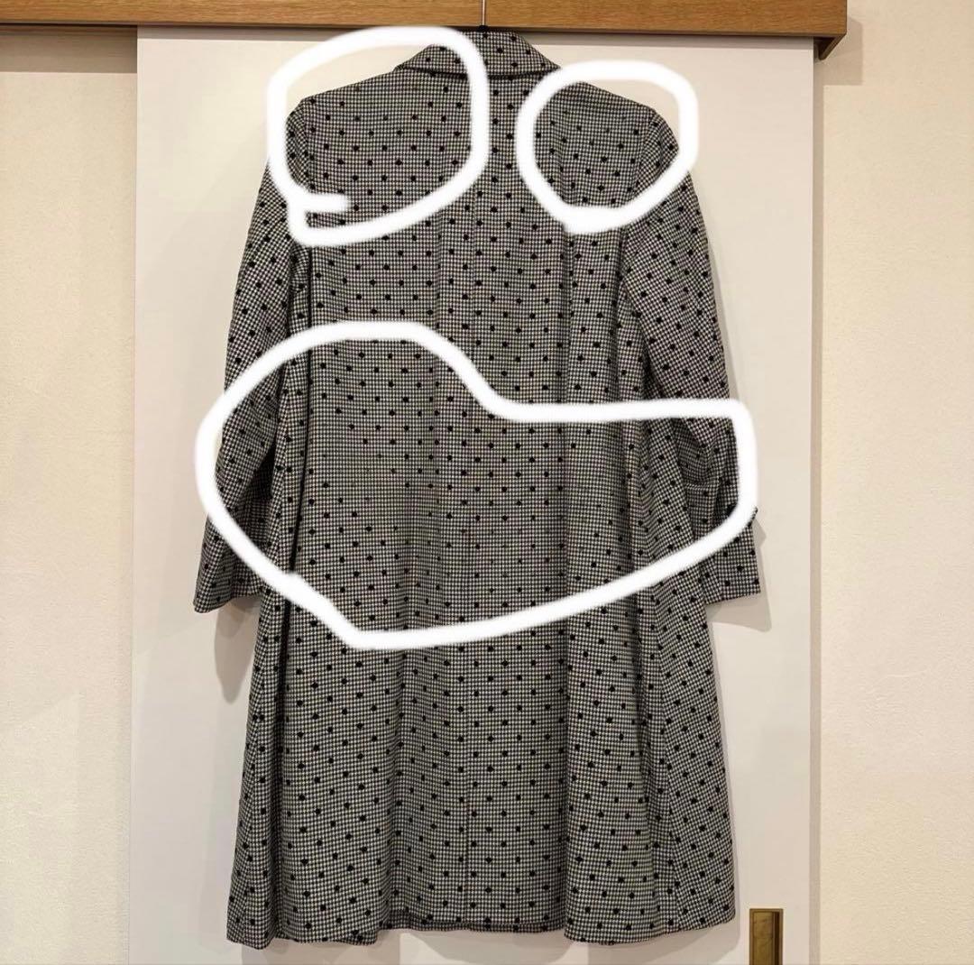 tricot COMME des GARCONS 千鳥格子 ドット ロングコート