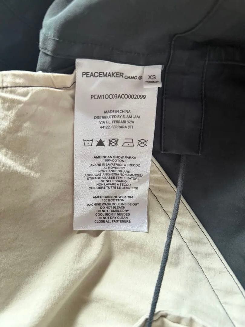 ジャケット・アウター OAMC Peacemaker American  Parka
