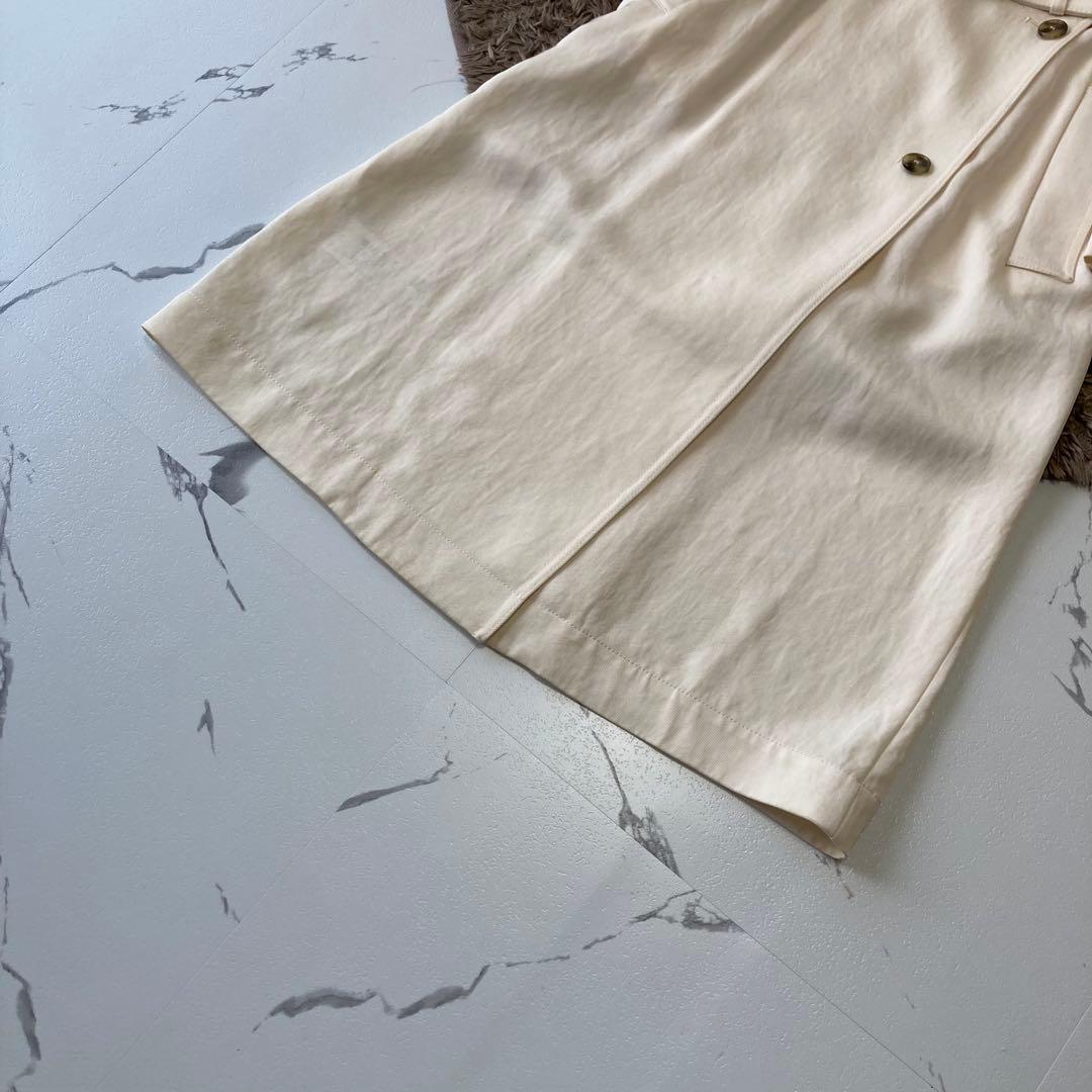 HUGO BOSS✨トレンチコート マキシ丈　ベルト付 アイボリー 38 M