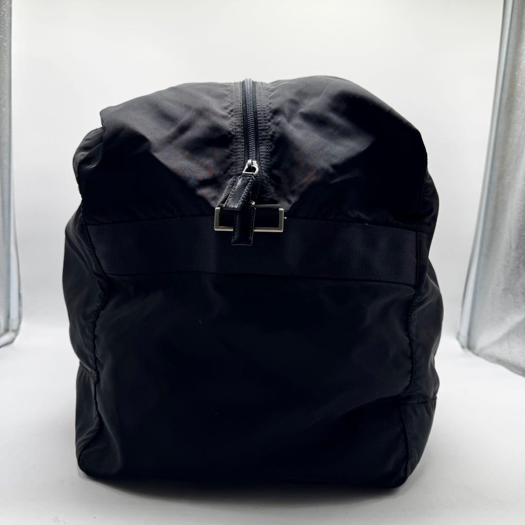 【美品✨】プラダ　ボストンバッグ　肩掛け　三角プレート　テスートナイロン　黒