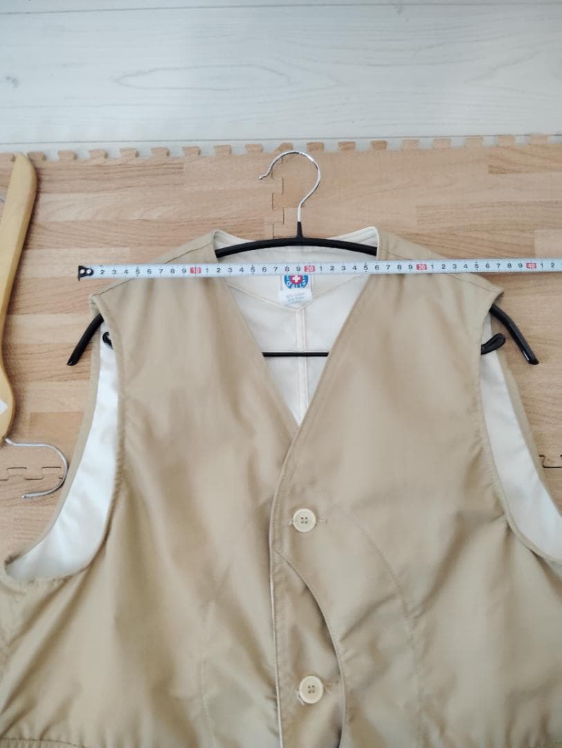 ポストオーバーオールズ　POST O'ALLS ベージュ ベスト Mサイズ