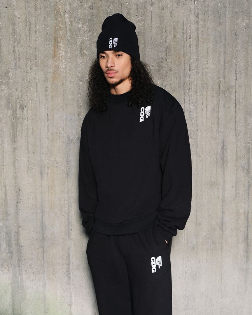 限定！26年2月！The North Face x CDG ニット帽黒ギャルソン