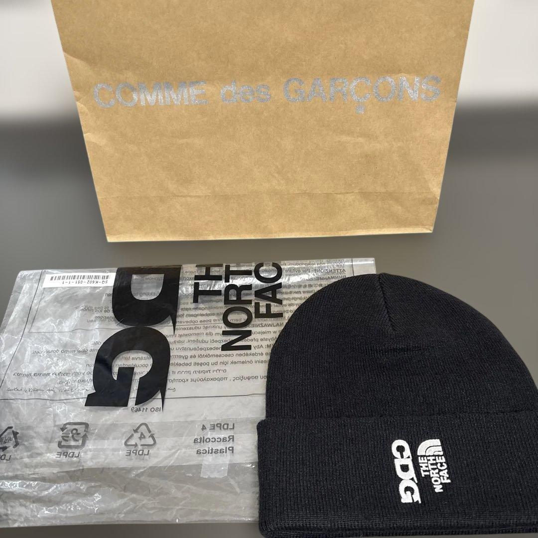 限定！26年2月！The North Face x CDG ニット帽黒ギャルソン