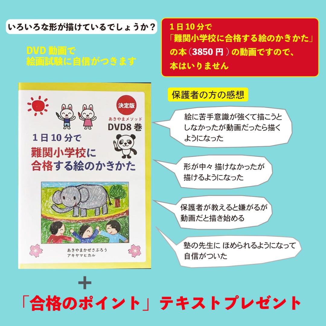 小学校絵画受験　お絵かきで悩んだら描けるDVDと合格するポイントテキスト