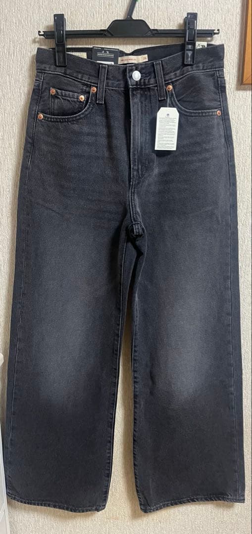 【新品】Levi's RIBCAGE WIDE LEG ブラック 26