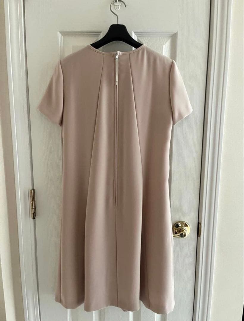 華【美品】 FOXEY NY 半袖 ワンピース ピンクベージュ 40