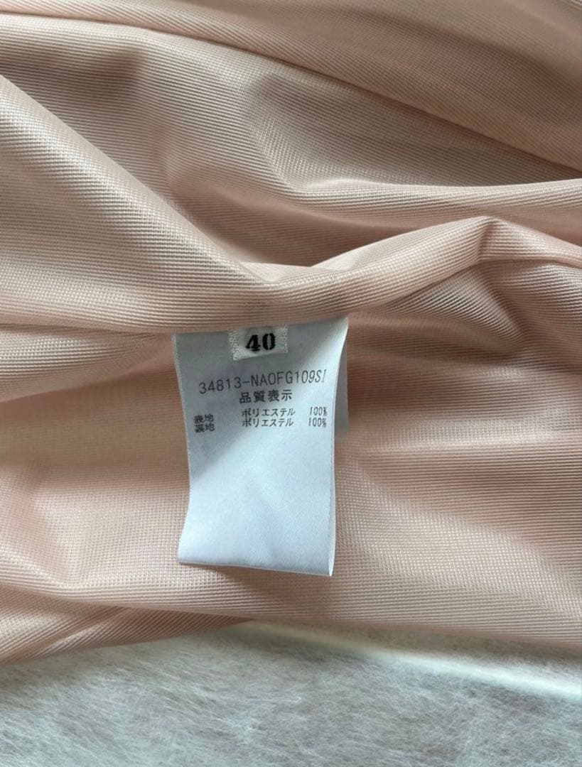 華【美品】 FOXEY NY 半袖 ワンピース ピンクベージュ 40