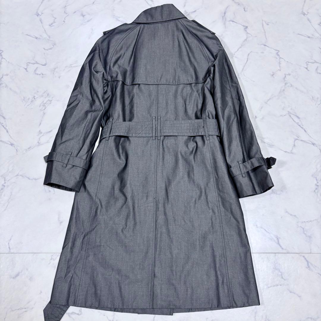 美品BURBERRY LONDONダブル トレンチコート ベルト グレー M相当