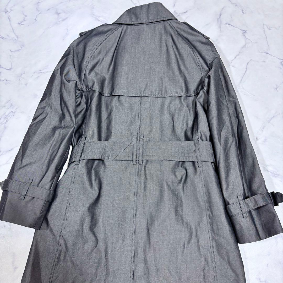 美品BURBERRY LONDONダブル トレンチコート ベルト グレー M相当