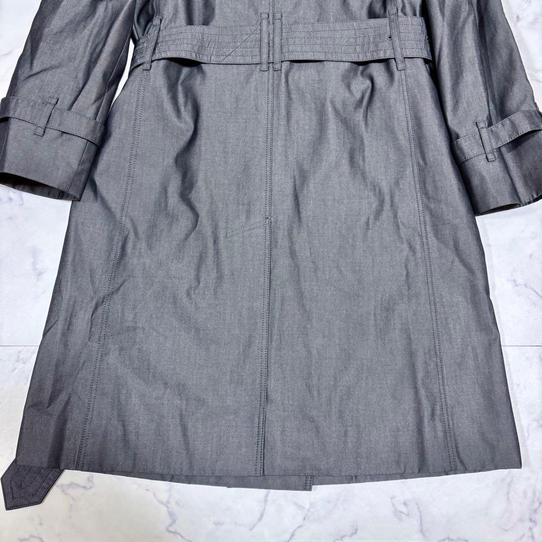美品BURBERRY LONDONダブル トレンチコート ベルト グレー M相当