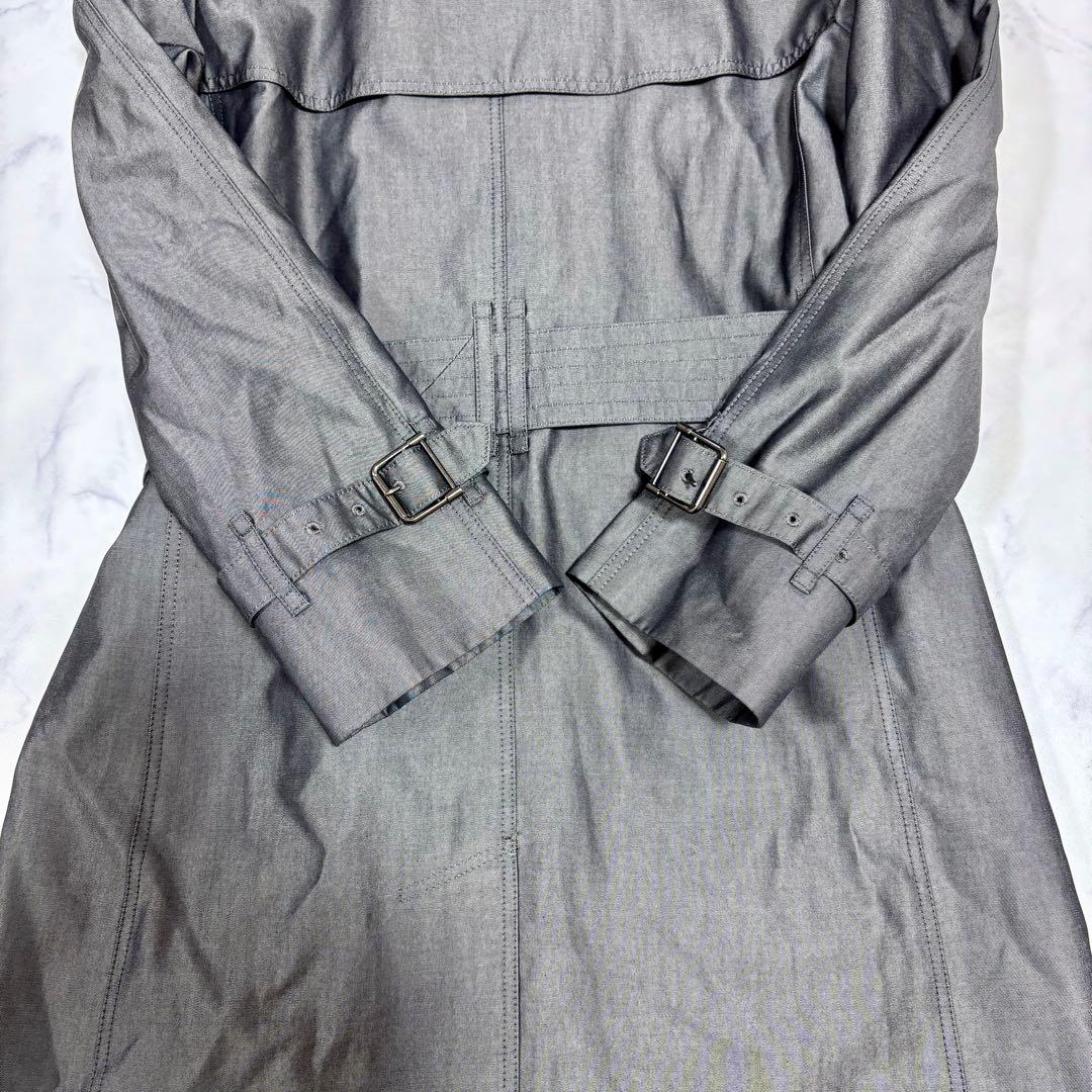 美品BURBERRY LONDONダブル トレンチコート ベルト グレー M相当