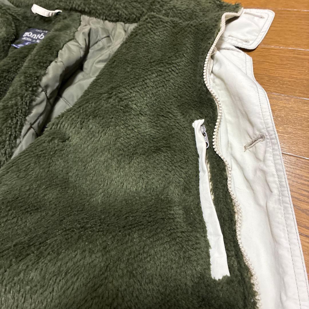 90s00s？ビンテージ モンベル ボアライナーモッズコート風ナイロン XL