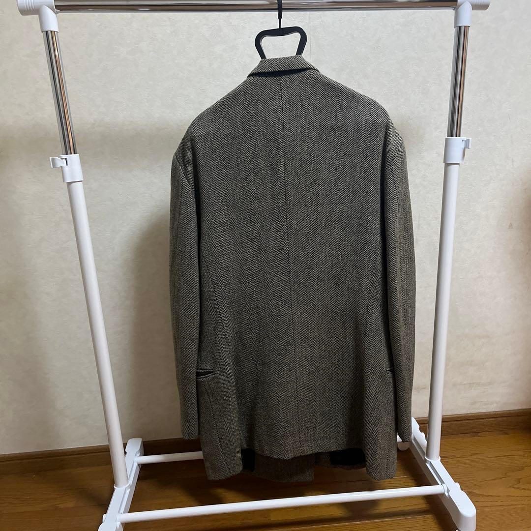 ヨージ　ヤマモト　ワイズ グレー ストライプ ダブルジャケット