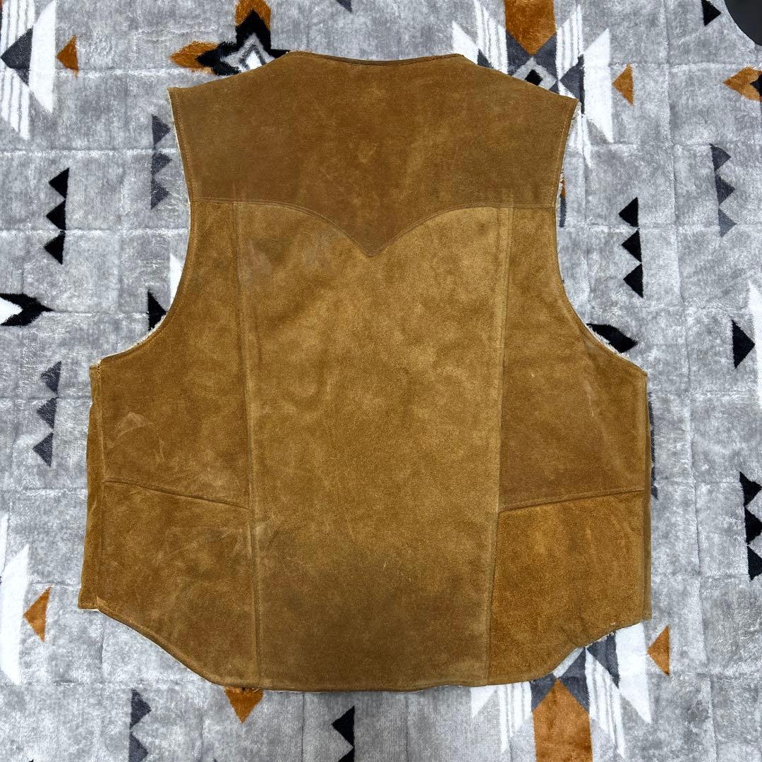 80s Schott WESTERN スウェード ベスト usa製 L ボア