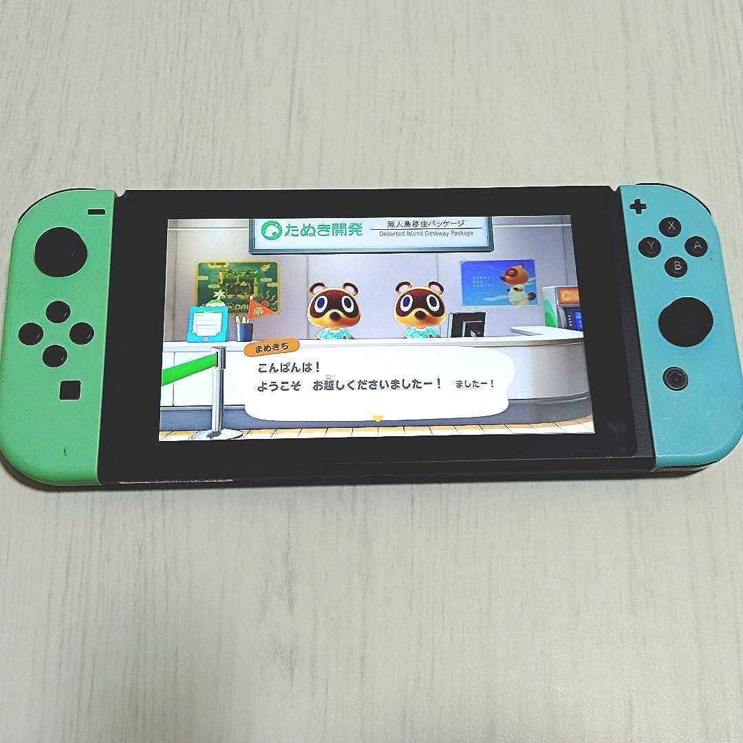 【匿名配送】Switch本体　どうぶつの森ソフト・amiiboカード付き※箱無し