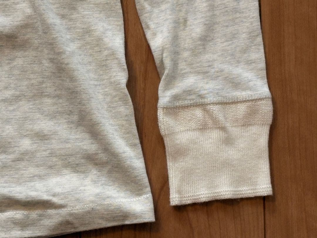 ドイツ製Merz b.Schwanen ヘンリーネックシャツ メランジグレー