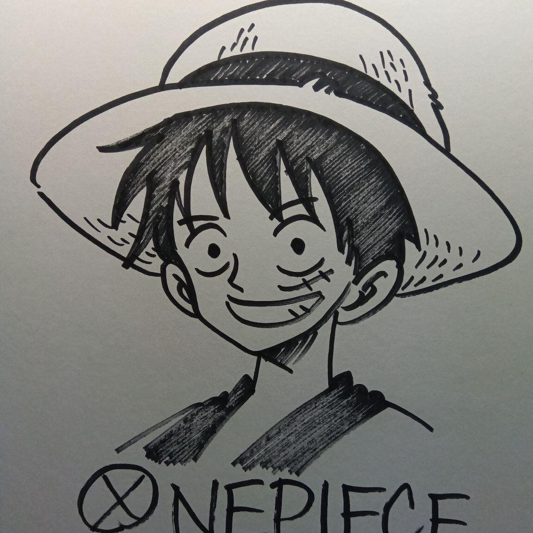 尾田栄一郎 直筆サイン色紙【ONE PIECE ルフィ 】ワンピース