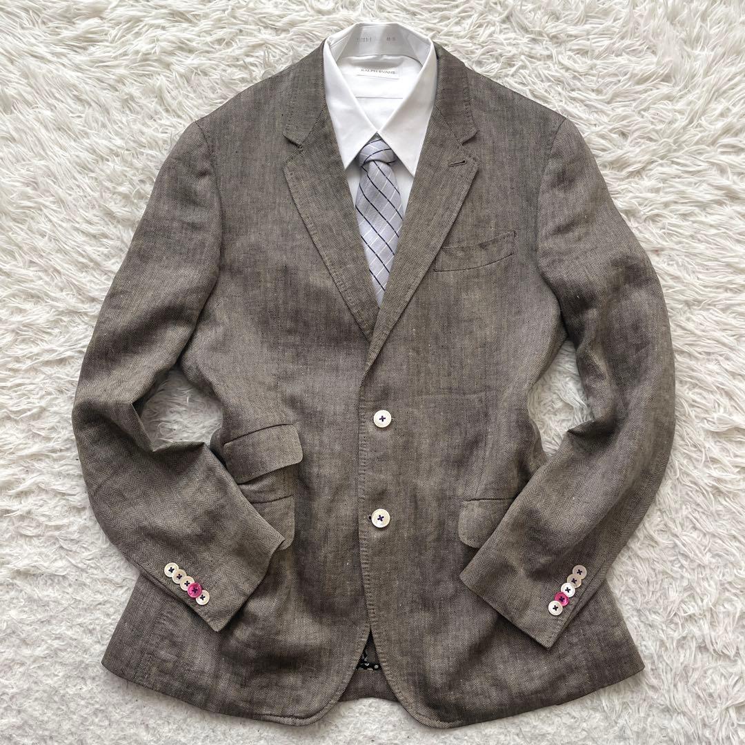 Paul Smith LONDON リネン100% 花柄　テーラード　ジャケット