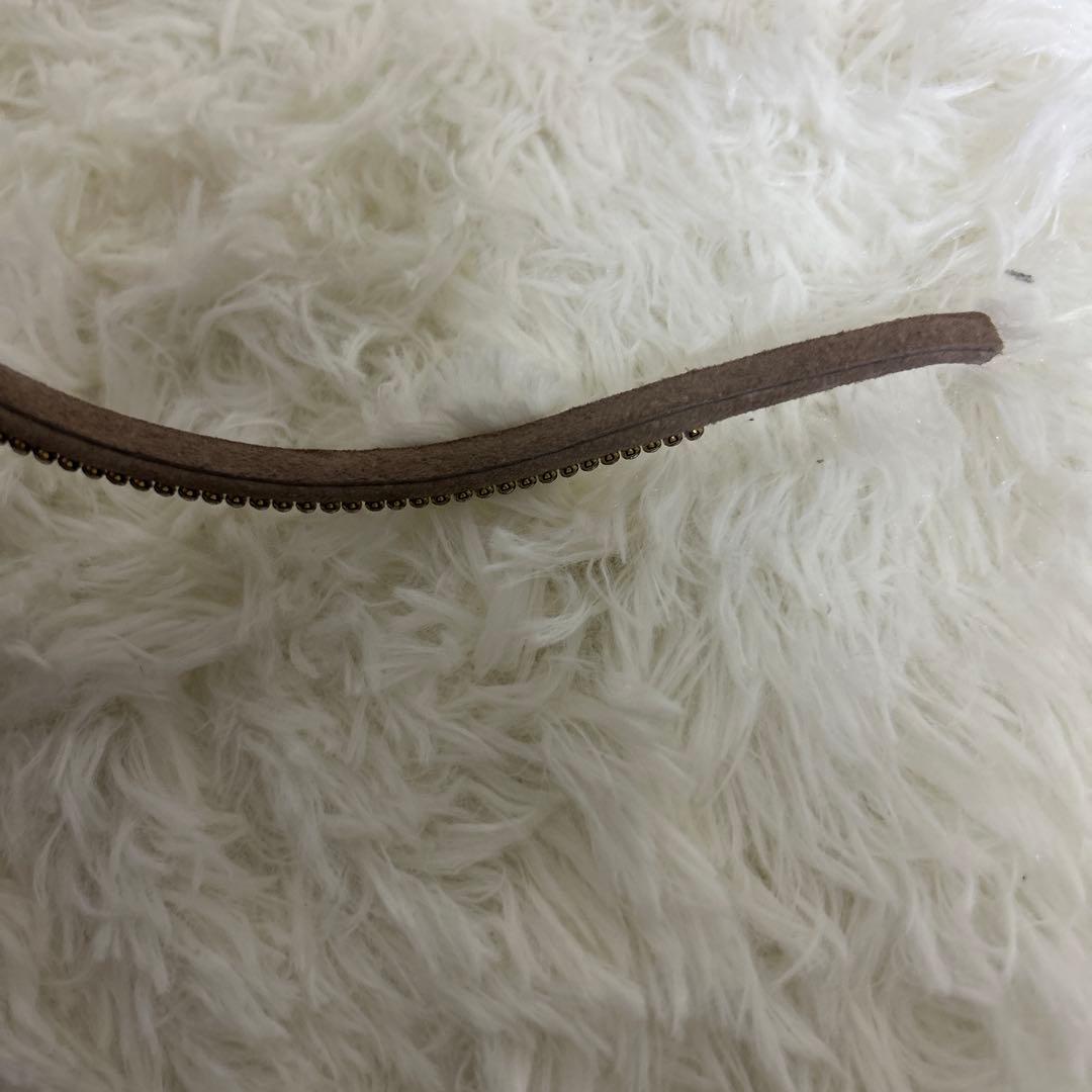 【美品】アッカ カチューシャ ブラウン3連 ラインストーン