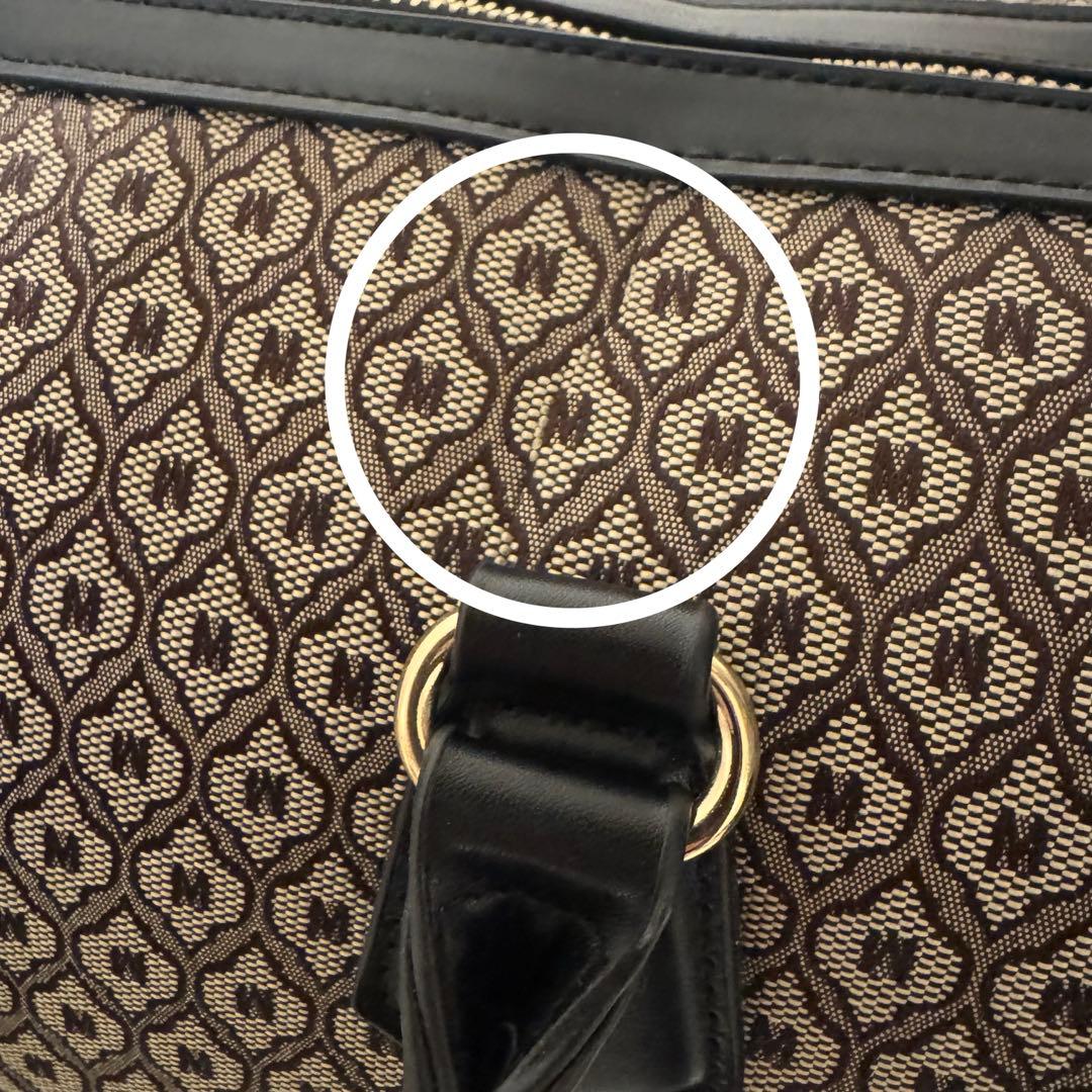〈美品〉MOUSSY MONOGRAM BOSTON バック(L) ブラック