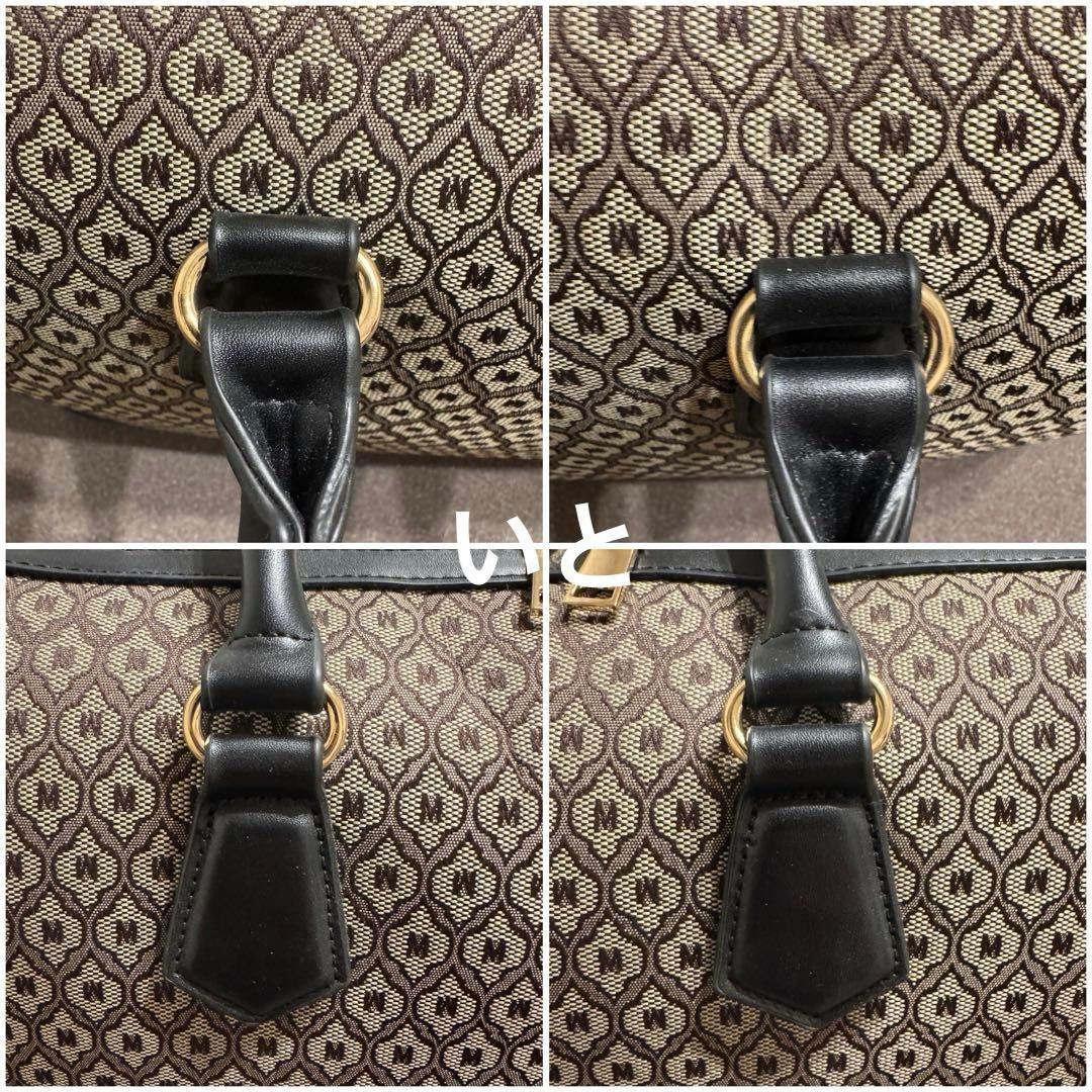 〈美品〉MOUSSY MONOGRAM BOSTON バック(L) ブラック